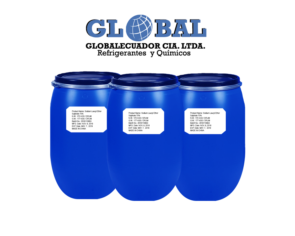 Lauril Eter sulfato de sodio 170 kg – Globalecuador